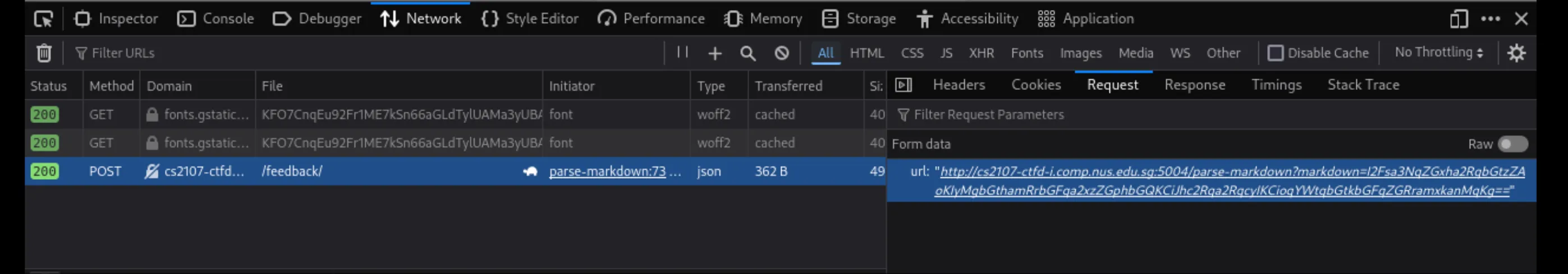 dev console